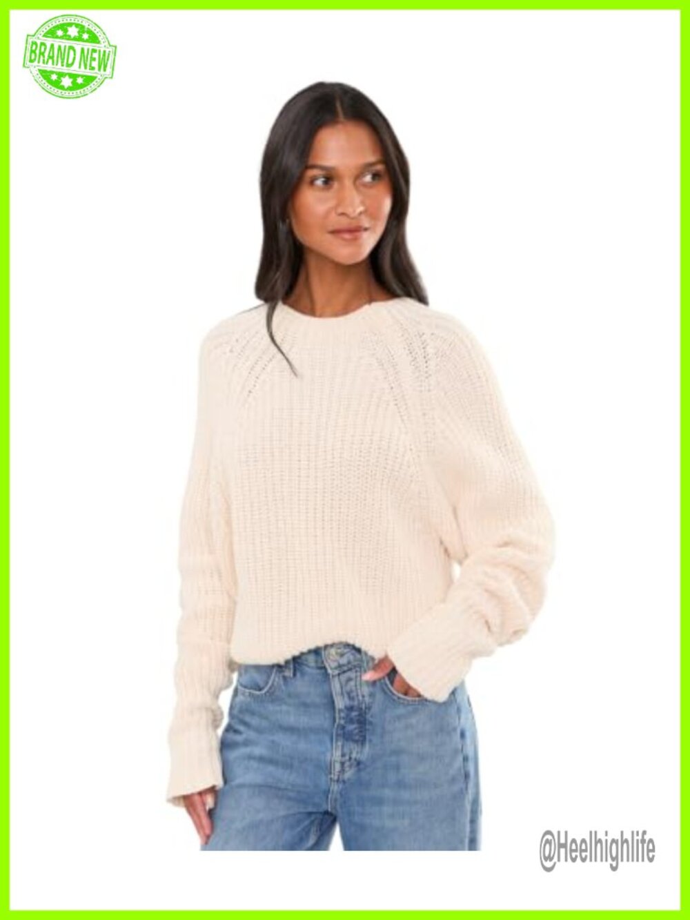 Free People Low Tide Pullover Sweater Striped Classic Fit Long Sleeve